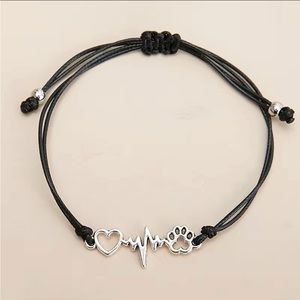 BOGO FREE Love Paw 🐾 Black Adjustable String Bracelet